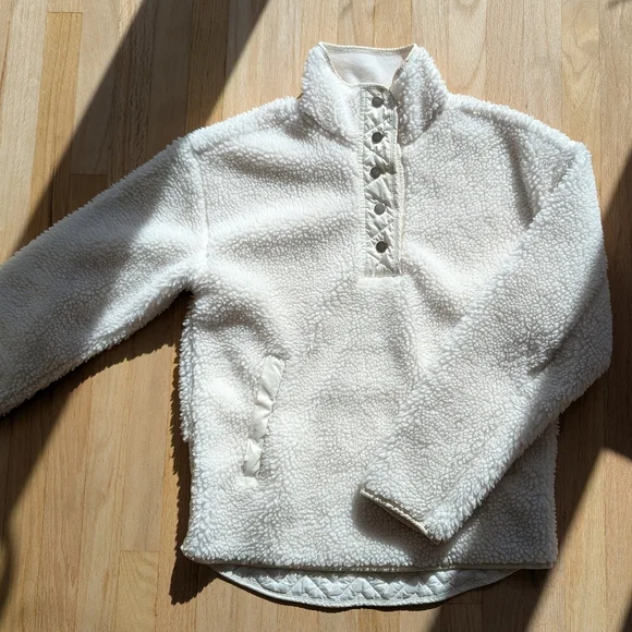 Athleta Sherpa Half Snap Sweatshirt Jacket (Size XS) - Picture 1 of 6